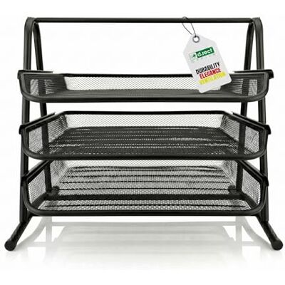 D.RECT KOMO Bandeja de Escritorio con 3 Niveles – Organizador de Documentos Formato A4 con Cajones Extraíbles – Estructura Metálica Estable para Oficina y Home Office D.RECT KOMO Bandeja de Escritorio con 3 Niveles – Organizador de Documentos Formato A4 con Cajones Extraíbles – Estructura Metálica Estable para Oficina y Home Office