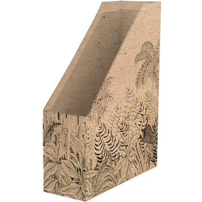 Clairefontaine – Un revistero de cartón con diseño de naturaleza sobre papel kraft 25 x 10 x 32,5 cm – Home Office – Acabado de papel Kraft – Colección Le Cerisier Blanc Clairefontaine – Un revistero de cartón con diseño de naturaleza sobre papel kraft 25 x 10 x 32,5 cm – Home Office – Acabado de papel Kraft – Colección Le Cerisier Blanc