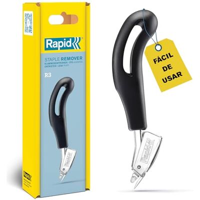 Rapid R3 Extraegrapas, Herramienta para Extraer Grapas de Acero de Alta Resistencia con Mango Ergonómico, Extraegrapas Profesional y para Bricolaje () Rapid R3 Extraegrapas, Herramienta para Extraer Grapas de Acero de Alta Resistencia con Mango Ergonómico, Extraegrapas Profesional y para Bricolaje ()
