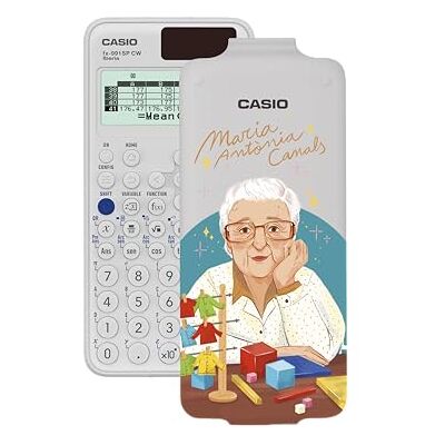 Casio FX-991SP CW, Calculadora Científica con María Antonia Canals ilustrada por Srta M, Recomendada para el Currículo Español y Portugués, 5 Idiomas, más de 560 Funciones, Solar, Color Blanco Casio FX-991SP CW, Calculadora Científica con María Antonia Canals ilustrada por Srta M, Recomendada para el Currículo Español y Portugués, 5 Idiomas, más de 560 Funciones, Solar, Color Blanco