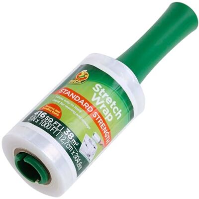 Duck Brand Film transparente para embalaje, elástico, 12,7 cm por 304,8 m, 1 paquete Duck Brand Film transparente para embalaje, elástico, 12,7 cm por 304,8 m, 1 paquete