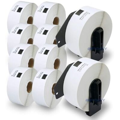 BETCKEY 10 Rollos DK-11201 Etiquetas Adhesivas con Solo 2 Soportes de Etiquetas Reutilizables, 29mm x 90mm, 4000 Etiquetas Precortadas de Dirección Estándar para Brother QL Impresoras de Etiquetas BETCKEY 10 Rollos DK-11201 Etiquetas Adhesivas con Solo 2 Soportes de Etiquetas Reutilizables, 29mm x 90mm, 4000 Etiquetas Precortadas de Dirección Estándar para Brother QL Impresoras de Etiquetas