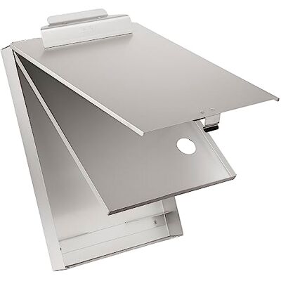 Läufer Saunders CruiserMate Portapapeles con forma de caja (23 x 34,5 cm, 2 compartimentos), color plateado Läufer Saunders CruiserMate Portapapeles con forma de caja (23 x 34,5 cm, 2 compartimentos), color plateado