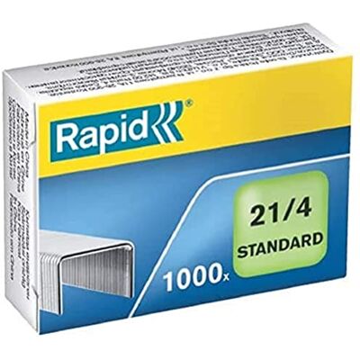 Rapid Grapas Standard 21/4, 4 mm de largo, 1000 piezas Rapid Grapas Standard 21/4, 4 mm de largo, 1000 piezas