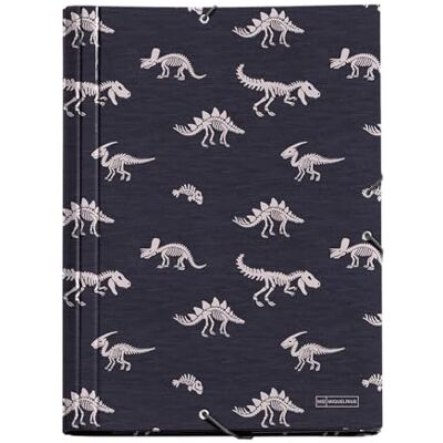Miquelrius Carpeta con solapas A4, 250 x 340 x 20 mm, Cartón rígido, Cierre con goma, Colección T-Rex Miquelrius Carpeta con solapas A4, 250 x 340 x 20 mm, Cartón rígido, Cierre con goma, Colección T-Rex