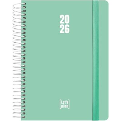 Grafoplas Agenda 2026 Dia por Pagina, Color Mint, 15x21cm, Español, Tapa Flexible Polipropileno, Cierre Goma, Esquinas Redondeadas, Incluye Pegatinas, Planning y Calendario 3 años Grafoplas Agenda 2026 Dia por Pagina, Color Mint, 15x21cm, Español, Tapa Flexible Polipropileno, Cierre Goma, Esquinas Redondeadas, Incluye Pegatinas, Planning y Calendario 3 años