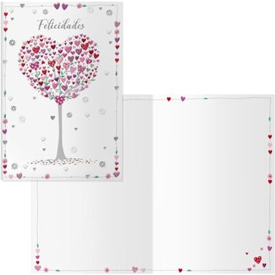 DOHE Tarjetas de Felicitación Parejas, Bodas, Aniversarios, Novios Pack 6 uds. Tamaño: 11,5x17 cm (cerrada) Con sobre para guardar la tarjeta Modelo Árbol DOHE Tarjetas de Felicitación Parejas, Bodas, Aniversarios, Novios Pack 6 uds. Tamaño: 11,5x17 cm (cerrada) Con sobre para guardar la tarjeta Modelo Árbol