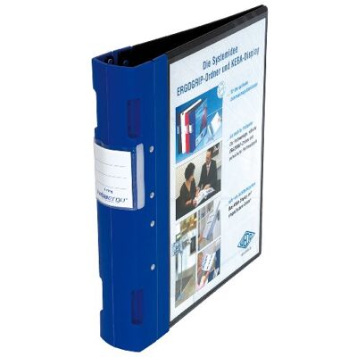 Wedo 0 Archivador plástico con cierre ergonómico A4 4 anillas 55 mm color azul Wedo 0 Archivador plástico con cierre ergonómico A4 4 anillas 55 mm color azul
