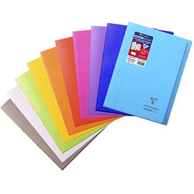 Clairefontaine Un Cahier Agrafé Koverbook A4 21x29,7 cm 96 Pages Lignées avec Marge Papier Blanc 90 g Couverture Polypro Couleur Aléatoire Clairefontaine Un Cahier Agrafé Koverbook A4 21x29,7 cm 96 Pages Lignées avec Marge Papier Blanc 90 g Couverture Polypro Couleur Aléatoire