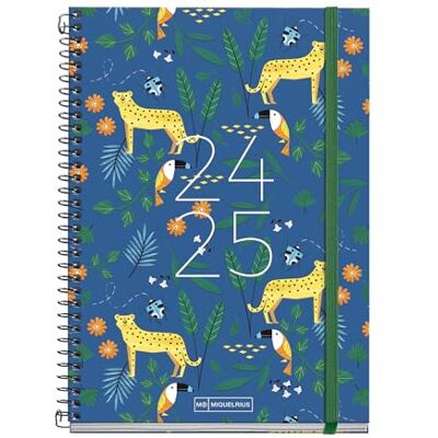 Miquelrius Agenda Escolar 2024-2025, Septiembre 24 a Junio 25, 155 x 215 mm, Agenda Día Página, Cubierta Cartón Forrado, Agenda 2024 2025, Espiral Metálico Negro, Catalán e Inglés, Selva Miquelrius Agenda Escolar 2024-2025, Septiembre 24 a Junio 25, 155 x 215 mm, Agenda Día Página, Cubierta Cartón Forrado, Agenda 2024 2025, Espiral Metálico Negro, Catalán e Inglés, Selva
