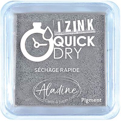 Aladine Tinta Izink Quick Dry, Plata, 5 x 5 cm Aladine Tinta Izink Quick Dry, Plata, 5 x 5 cm
