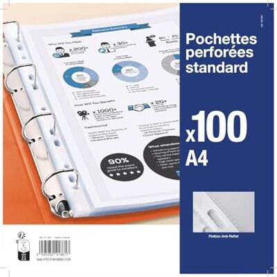Oxford Elba Fundas perforadas (A4, polipropileno) Oxford Elba Fundas perforadas (A4, polipropileno)