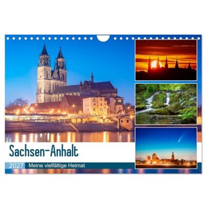 CALVENDO Saxe-Anhalt Mon pays aux multiples facettes (Calendrier mural 2027 DIN A4 vertical), Calendrier mensuel CALVENDO Saxe-Anhalt Mon pays aux multiples facettes (Calendrier mural 2027 DIN A4 vertical), Calendrier mensuel