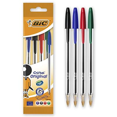 BIC Cristal Original Bolígrafo surtidos (paquete de 4) BIC Cristal Original Bolígrafo surtidos (paquete de 4)