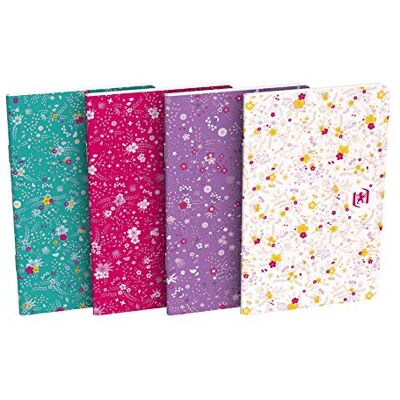 Oxford Lote de 10 cuadernos de flores (9 x 14 cm, 60 páginas, 60 páginas, 6 mm, grapados), color surtidos Oxford Lote de 10 cuadernos de flores (9 x 14 cm, 60 páginas, 60 páginas, 6 mm, grapados), color surtidos