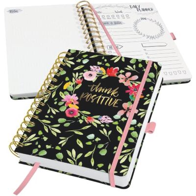 Sigel Jolie Agenda sobremesa diaria sin fecha Flower Love 120 g/m² 16,8 x 21,5 cm hardcover 240 páginas negro, verde, rosa Sigel Jolie Agenda sobremesa diaria sin fecha Flower Love 120 g/m² 16,8 x 21,5 cm hardcover 240 páginas negro, verde, rosa