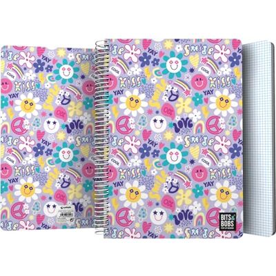 Grafoplas Grafoplás Cuaderno Tapa Plastico 80 Hojas Cuadriculadas 4x4 90g Tamaño Folio Espiral Cierre Seguridad Coil Lock Colección Diseño Bits&Bobs Pop Up Design Smile Certificado FSC Grafoplas Grafoplás Cuaderno Tapa Plastico 80 Hojas Cuadriculadas 4x4 90g Tamaño Folio Espiral Cierre Seguridad Coil Lock Colección Diseño Bits&Bobs Pop Up Design Smile Certificado FSC