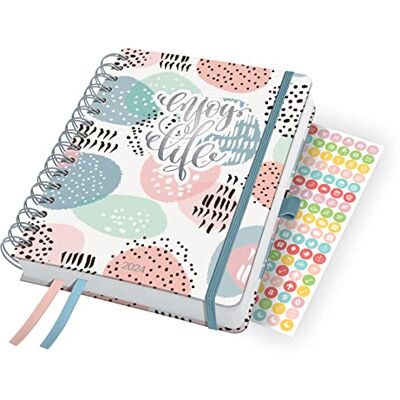 Sigel Jolie Agenda de espira 2024, Rose Inspiration, 16,8 x 21,5 cm, tapa dura, 240 páginas, rosa, verde menta, gris Sigel Jolie Agenda de espira 2024, Rose Inspiration, 16,8 x 21,5 cm, tapa dura, 240 páginas, rosa, verde menta, gris