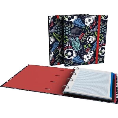 Grafoplas Archivador 4 Anillas con Recambio A4, Incluye 100 Hojas Cuadriculadas 5x5 90g Borde Color, Separadores, Sobre Transparente, Carpebook Match Bits & Bobs Pop Up Design, Lomo Ergonómico Grafoplas Archivador 4 Anillas con Recambio A4, Incluye 100 Hojas Cuadriculadas 5x5 90g Borde Color, Separadores, Sobre Transparente, Carpebook Match Bits & Bobs Pop Up Design, Lomo Ergonómico