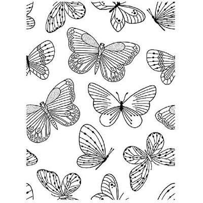 Artemio Clearstamp 7X9 Butterflies Pattern Artemio Clearstamp 7X9 Butterflies Pattern