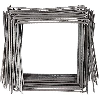 La cordeline Lote de 50 Grapas Planas de fijación de Tela con Relleno de Acero Bruto, 20 x 20 cm La cordeline Lote de 50 Grapas Planas de fijación de Tela con Relleno de Acero Bruto, 20 x 20 cm
