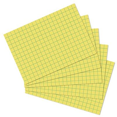 herlitz Fichas (A6, cuadriculadas, 100 unidades), color amarillo herlitz Fichas (A6, cuadriculadas, 100 unidades), color amarillo