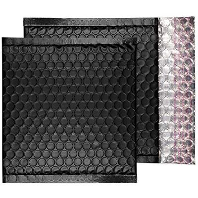 Blake Colour Packaging 165 x 165 mm 70 Mu Burbuja metálica Despegar y sellar () Negro azabache Paquete de 500 Blake Colour Packaging 165 x 165 mm 70 Mu Burbuja metálica Despegar y sellar () Negro azabache Paquete de 500