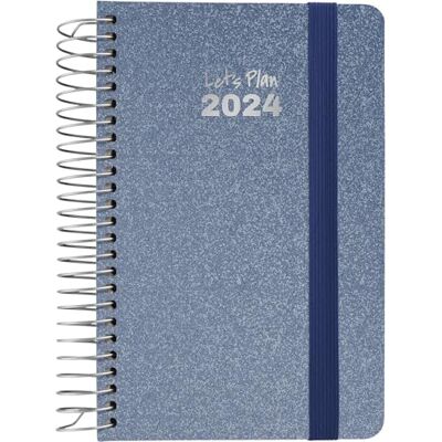 Grafoplas Agenda Día Página A6 2024 Español 10, 5x16, 5cm Tapa Dura Cubierta Tela Metalizada Cierre Elástico Azul Ártico Serie Metallic Grafoplas Agenda Día Página A6 2024 Español 10, 5x16, 5cm Tapa Dura Cubierta Tela Metalizada Cierre Elástico Azul Ártico Serie Metallic