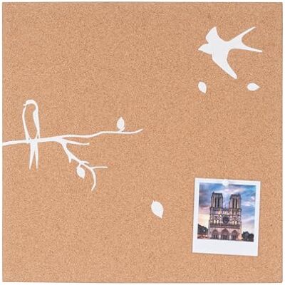 Bi-Office Swallow 03 Tablón de anuncios de corcho blanco, 40 x 40 cm, color natural Bi-Office Swallow 03 Tablón de anuncios de corcho blanco, 40 x 40 cm, color natural
