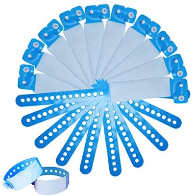 SwirlColor Pulseras Identificacion para Adultos, 100 Pieza Pulseras Muñequeras Desechables para Eventos PVC para Adolescentes Pulsera de identificación Seguridad (Adulto, Azul) SwirlColor Pulseras Identificacion para Adultos, 100 Pieza Pulseras Muñequeras Desechables para Eventos PVC para Adolescentes Pulsera de identificación Seguridad (Adulto, Azul)