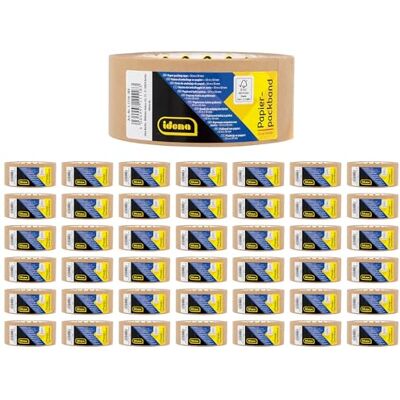 Idena 90269 Cinta de embalaje de papel, marrón, 5 cm x 50 m extra fuerte, 36 rollos de cinta adhesiva de papel reciclado, cinta de embalaje sostenible Idena 90269 Cinta de embalaje de papel, marrón, 5 cm x 50 m extra fuerte, 36 rollos de cinta adhesiva de papel reciclado, cinta de embalaje sostenible
