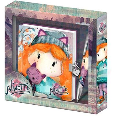 Forever Ninette Cute-Caja Regalo Diario con Llave y Bolígrafo Forever Ninette Cute-Caja Regalo Diario con Llave y Bolígrafo