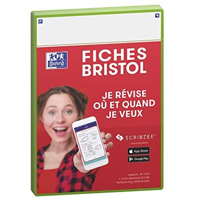 Oxford Révision 2.0 Bristol Láminas (50 unidades, tamaño A5), color verde Oxford Révision 2.0 Bristol Láminas (50 unidades, tamaño A5), color verde