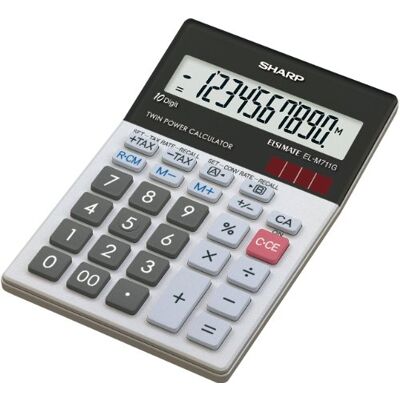 Sharp 10 Digit Stylish Desktop Calculator Calculadora (Escritorio, Básico, SB/LR44 x 1, 130g, 100 x 151.5 x 33 mm) Sharp 10 Digit Stylish Desktop Calculator Calculadora (Escritorio, Básico, SB/LR44 x 1, 130g, 100 x 151.5 x 33 mm)