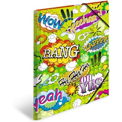 HERMA Carpeta de dibujo Artline con motivo Cómics, A3, plástico resistente, con impresión interior, carpeta de 1 palmo HERMA Carpeta de dibujo Artline con motivo Cómics, A3, plástico resistente, con impresión interior, carpeta de 1 palmo