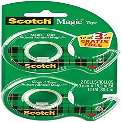 Scotch Cinta Mágica 6 Rollos de 19 mm x 33 m Cinta Adhesiva de Uso General para Reparación, Etiquetado y Sellado de Paquetes y Documentos Scotch Cinta Mágica 6 Rollos de 19 mm x 33 m Cinta Adhesiva de Uso General para Reparación, Etiquetado y Sellado de Paquetes y Documentos