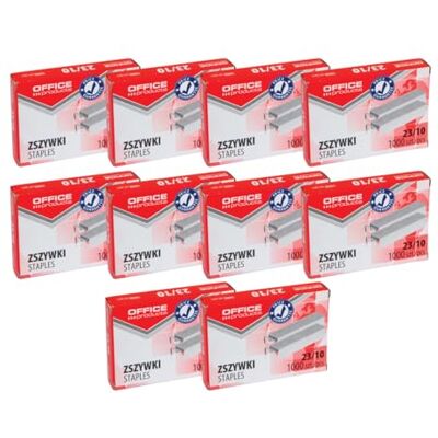 OFFICER PRODUCTS Office Products Grapas 23/10 plateado/10.000 piezas (10 x 1000 piezas) Grapas manuales estándar/grapas/clips de papel/galvanizadas OFFICER PRODUCTS Office Products Grapas 23/10 plateado/10.000 piezas (10 x 1000 piezas) Grapas manuales estándar/grapas/clips de papel/galvanizadas