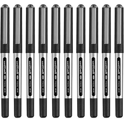 Uni-Ball Eye Micro UB-150 – Bolígrafo de tinta de gel 0,5 mm – 10 pcs – Uni Mitsubishi lápiz, color negro Uni-Ball Eye Micro UB-150 – Bolígrafo de tinta de gel 0,5 mm – 10 pcs – Uni Mitsubishi lápiz, color negro