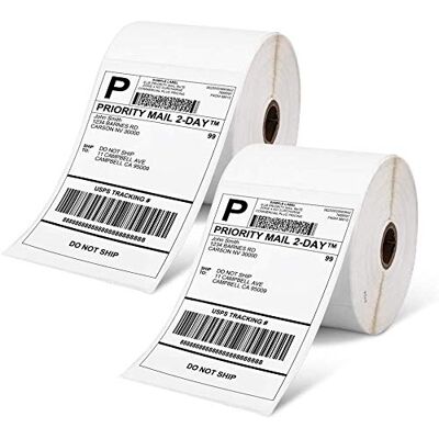 Phomemo etiqueta térmica directa de 4" x 6", 1000 etiquetas en rollo, compatible con todas las empresas de logística expresa Phomemo etiqueta térmica directa de 4" x 6", 1000 etiquetas en rollo, compatible con todas las empresas de logística expresa