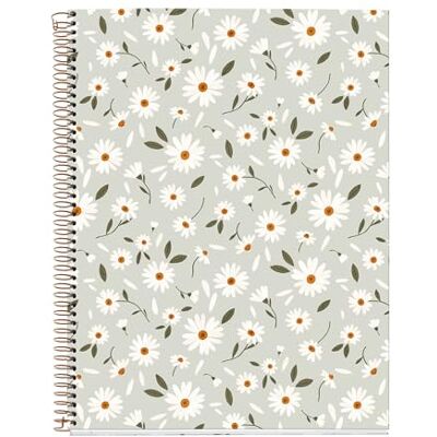Miquelrius Cuaderno A4 Rayado Horizontal 7 mm, 100 Hojas de 70 g/m², 4 Franjas de Color Multiasignatura, Espiral Cobre, Spring Flowers, Notebook Flores Miquelrius Cuaderno A4 Rayado Horizontal 7 mm, 100 Hojas de 70 g/m², 4 Franjas de Color Multiasignatura, Espiral Cobre, Spring Flowers, Notebook Flores