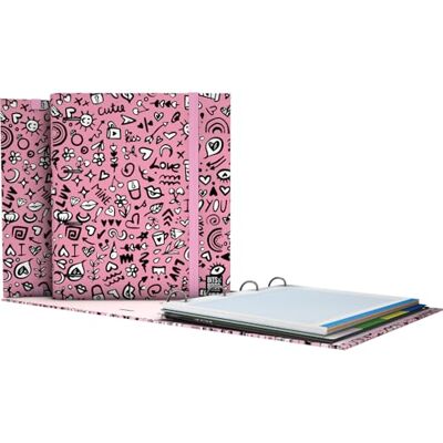 Grafoplas Carpeta 4 Anillas con Recambio a4, Incluye 100 Hojas Cuadriculadas 5x5 90g Borde Color, Separadores, Sobre con Cierre, Lomo Curvo Ergonómico, Carpebook I Love You Bits & Bobs Pop Up Design Grafoplas Carpeta 4 Anillas con Recambio a4, Incluye 100 Hojas Cuadriculadas 5x5 90g Borde Color, Separadores, Sobre con Cierre, Lomo Curvo Ergonómico, Carpebook I Love You Bits & Bobs Pop Up Design