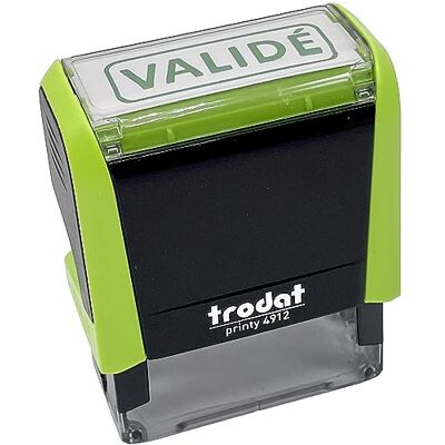 Trodat Sello X-print 4912 tinta automática recargable, texto VALIDADO, tinta de color verde, formato de impresión 46 x 16 mm Trodat Sello X-print 4912 tinta automática recargable, texto VALIDADO, tinta de color verde, formato de impresión 46 x 16 mm