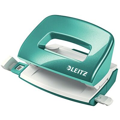 Leitz NeXXt WOW Perforadora de metal (10 hojas de capacidad), color azul verdoso Leitz NeXXt WOW Perforadora de metal (10 hojas de capacidad), color azul verdoso