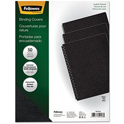 Fellowes Cartas de gran tamaño, color negro, 50 unidades Fellowes Cartas de gran tamaño, color negro, 50 unidades