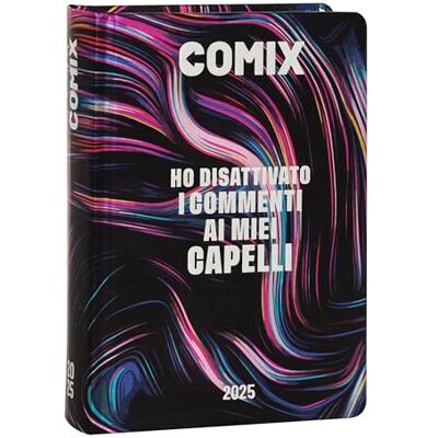 COMIX Agenda diaria de 16 meses, agenda escolar 2024-2025 para niños y niñas, con tapa dura, ideal para la escuela secundaria, 13 x 17,8 cm (alt.) cm, color negro COMIX Agenda diaria de 16 meses, agenda escolar 2024-2025 para niños y niñas, con tapa dura, ideal para la escuela secundaria, 13 x 17,8 cm (alt.) cm, color negro