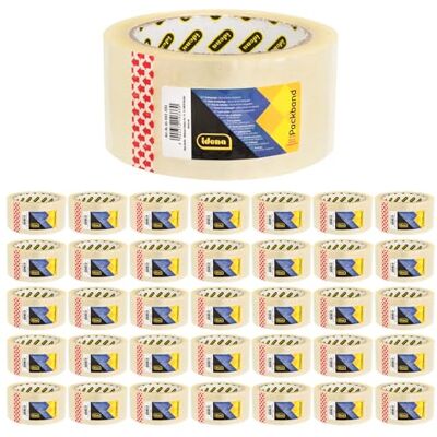 Idena 60063 Cinta adhesiva transparente, 50 mm x 66 m, 36 rollos de cinta adhesiva silenciosa, ideal para mudanzas y envíos Idena 60063 Cinta adhesiva transparente, 50 mm x 66 m, 36 rollos de cinta adhesiva silenciosa, ideal para mudanzas y envíos