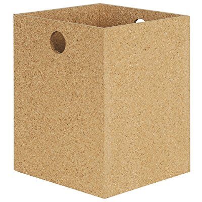 Bi-Office Cesta de papel de corcho, 30 x 30 x 26 cm, color natural Bi-Office Cesta de papel de corcho, 30 x 30 x 26 cm, color natural