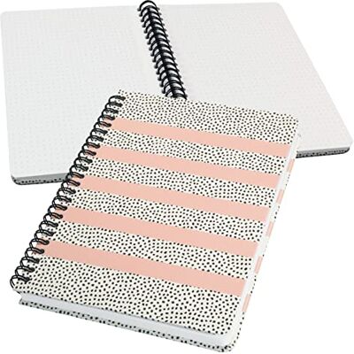 Sigel Cuaderno de notas espirales básica, 16.2 x 21.5 cm, punteado, tapa dura, motivo puntos, rosa/negro/blanco, Jolie Sigel Cuaderno de notas espirales básica, 16.2 x 21.5 cm, punteado, tapa dura, motivo puntos, rosa/negro/blanco, Jolie