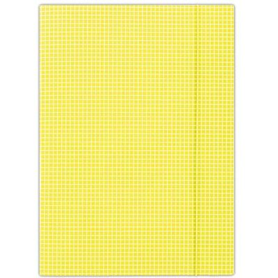 DONAU Premium Carpeta A4 con 3 solapas de cartón resistente/cartón Impresión a cuadros; lacado brillante a una cara, 25 unidades, color: amarillo, ideal para oficina DONAU Premium Carpeta A4 con 3 solapas de cartón resistente/cartón Impresión a cuadros; lacado brillante a una cara, 25 unidades, color: amarillo, ideal para oficina