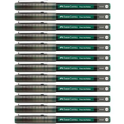 Faber-Castell Rotulador de tinta Free Ink verde, 12 rotuladores de 0,2 mm, rotulador de tinta resistente a la luz Faber-Castell Rotulador de tinta Free Ink verde, 12 rotuladores de 0,2 mm, rotulador de tinta resistente a la luz